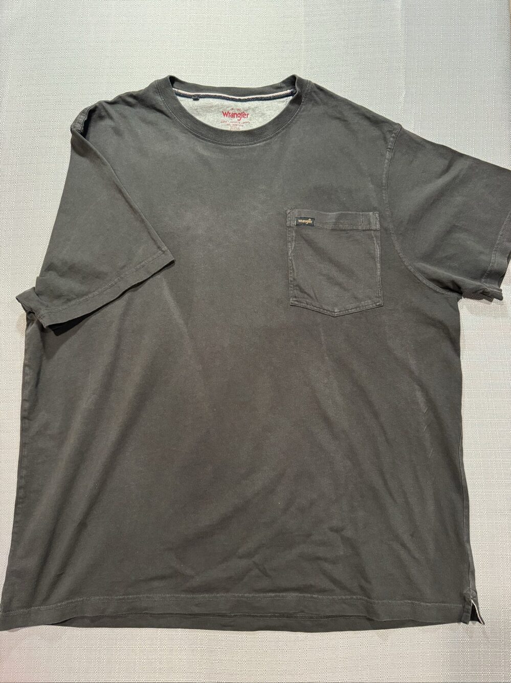 Men’s Wrangler Pocket T-Shirt – Charcoal Gray – XXL